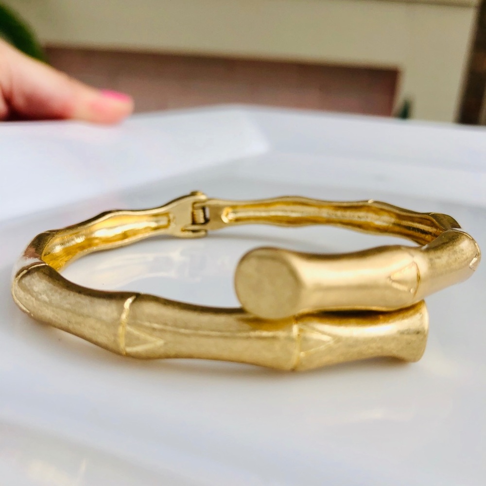Stackable Bamboo Gold Cuff